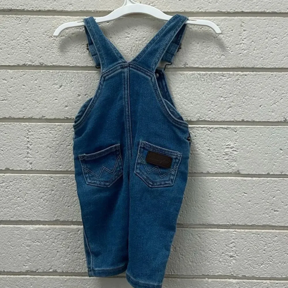 Wrangler Baby Blue Denim Overalls size 0-3 months